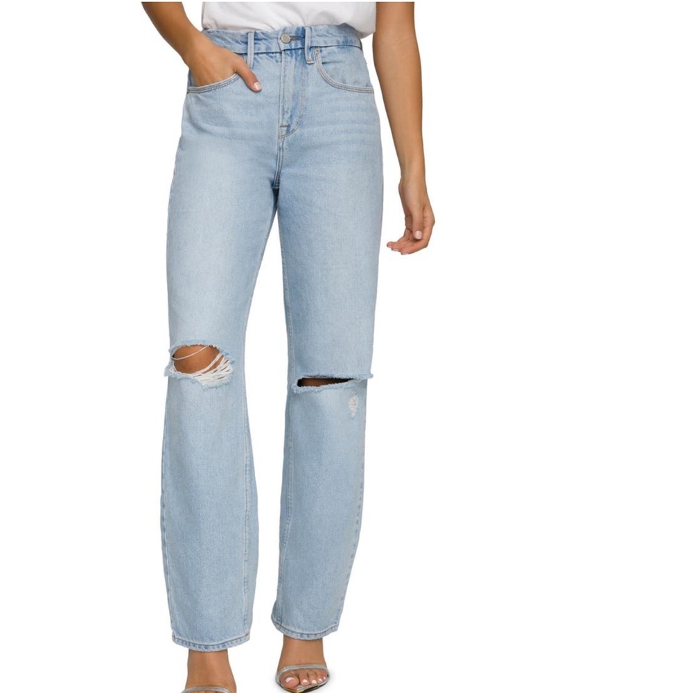 Good American 90s Ripped High Waist Relaxed Jeans